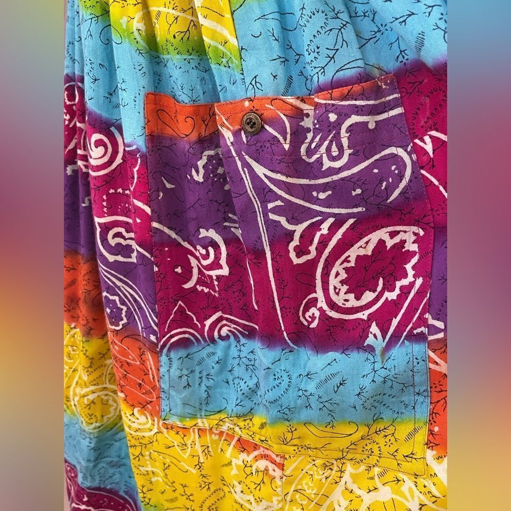 Boho Hippie Rainbow Jumper Dress M - Picture 6 of 8